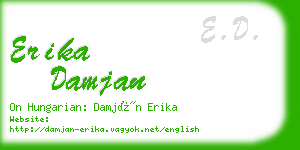 erika damjan business card